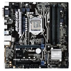 ASUS PRIME H270M-PLUS - Motherboard - Mikro-ATX - LGA1151 Socket - H270 - USB3.0, USB-C - Gigabit LAN - Onboard-Grafik (CPU erforderlich) - HD Audio (8-Kanal) (90MB0T00-M0EAY0)