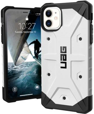 UAG Rugged Case for iPhone 11 [6.1  screen] - Pathfinder White - Hintere Abdeckung für Mobiltelefon - widerstandsfähig - composite - weiß - für Apple iPhone 11