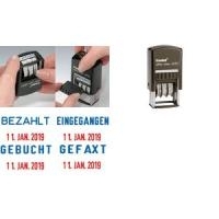 trodat Datumstempel Printy Dater 4850L GEBUCHT, blau-rot - für den Markt: D - L - A - CH (51 4853)