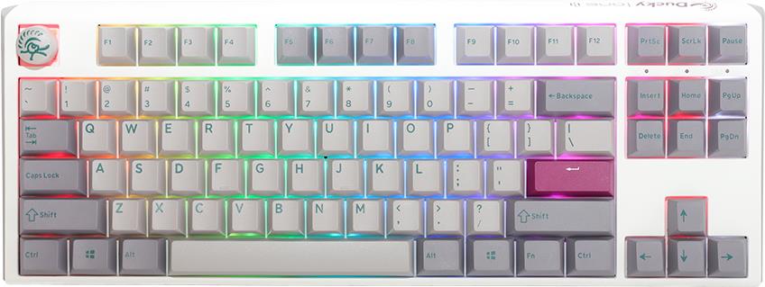 Ducky One 3 Mist Grey TKL Gaming Tastatur, RGB LED - MX-Silent-Red