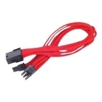 SilverStone PP07 - Spannungsversorgungs-Verlängerungskabel - PCI-Express-Stromversorgung, 8-polig (M) - 8-poliger PCI Express-Stromanschluss mit abnehmbarem 2-poligem Abschnitt (W) - 25cm - Rot (SST-PP07-PCIR)