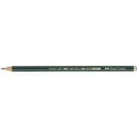 FABER-CASTELL Steno Bleistift CASTELL 9008, Härtegrad: HB ideal für Kurzschrift, Minenstärke: ca. 2 mm, grün lackiert (119800)