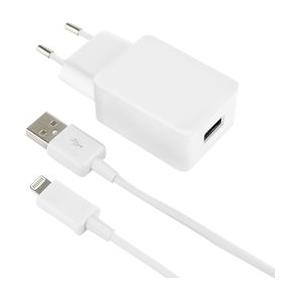 D-Parts Fontastic® Reiseladeset Stecker+Kabel Lightning 1A, 1m, Weiß (461095)
