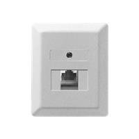 ZE Kommunikationstechnik UAE 8 - Wanddose - RJ-45 - Pearl White, RAL 1013 - Abdeckung mit einer Aussparung (1-622.41.5.00)