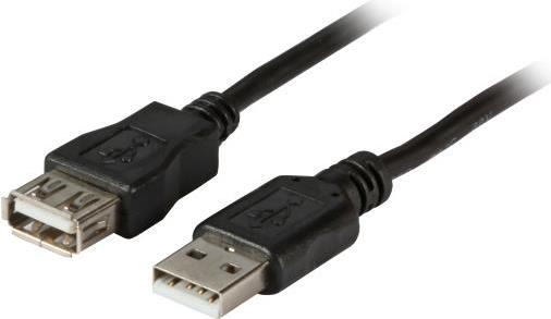 EFB-Elektronik Premium - USB-Verlängerungskabel - USB (W) bis USB (M) - USB 2.0 - 1.5 m - geformt - Schwarz (K5220SW.1,5)