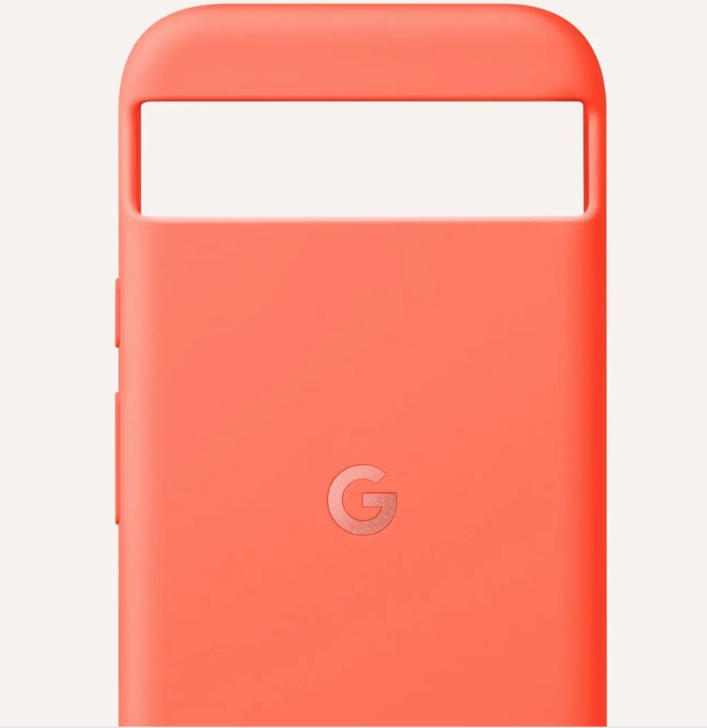 Custodia in silicone per Google Pixel 8a, corallo