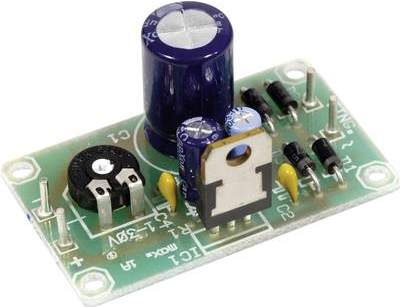 Spannungsregler-Platine für LM 317-T Ausgangsspannung 1.2 - 32 V/DC Bausatz (ohne Spannungsregler)
