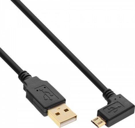 Cavo Micro-USB 2.0 - USB-A ST-Micro-B ST con. - contatti dorati - 0,5 m