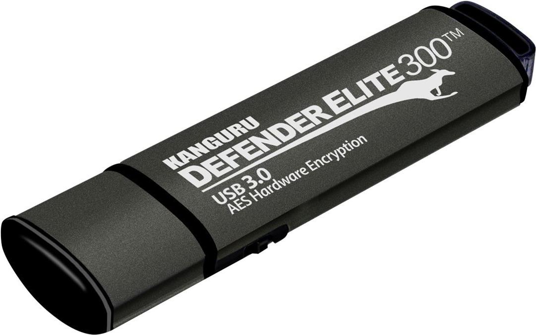 Chiavetta USB Kanguru USB3.0 Defender Elite300 da 256 GB crittografata capacità KANGURU da 256 GB (KDFE300-256G)