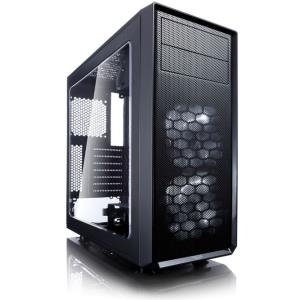 Fractal Design Focus G - ATX Gaming Gehäuse mit Seitenfenster - schwarz (FD-CA-FOCUS-BK-W)