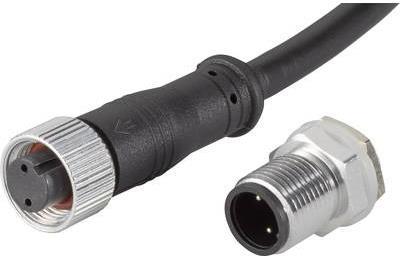 TRU COMPONENTS Wasserdichte Steckverbindung mit Einbaustecker Buchse mit 100 cm Kabel am Ende 1229336 1 St. (1229336)