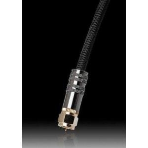 Anschlusskabel SAT, F-Stecker auf F-Stecker, metall, mit Ferritkernen, vollgeschirmt, 100dB, im Nylonmantel, schwarz, 2,5m, shiverpeaks® PREMIUM-Line (80093-SBN)