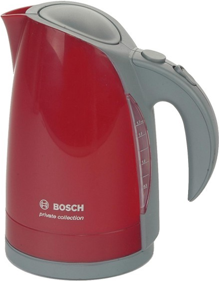 Theo Klein Bosch Wasserkocher in rot/grau - Einzel-Spielzeug - Küche und Essen - Junge/Mädchen - Grau - Rot - Einfarbig - Fensterbox (KLE-9548)