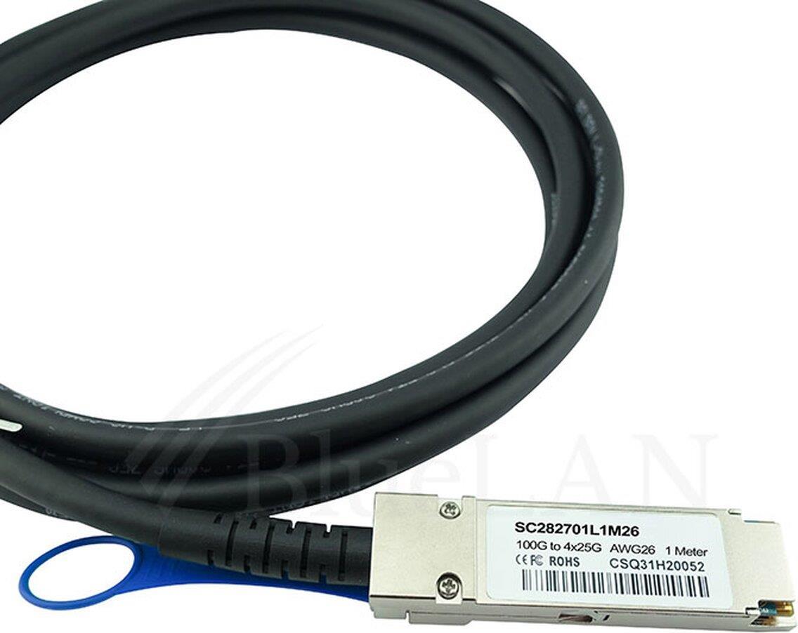 Blueoptics Q28-4S28-DAC-3M-MR-B-BL Cavo Infiniband QSFP28 4XSFP28 Black (Q28-4S28-DAC-3M-MR-BL)