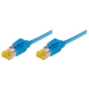 Patchkabel S/FTP, PiMF, Cat 6a, blau, 3.0 m Für 10 Gigabit/s, halogenfrei, mit Draka-Kabel und Hirosesteckern TM31 (bisherige Bezeichnung S/STP) (72203B)