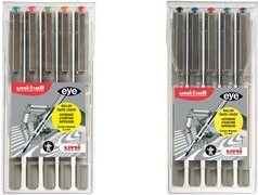 sortiert 5er Etui uni-ball Tintenroller eye fine UB-157