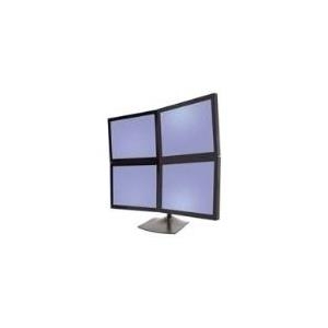 Ergotron DS100 Quad-Monitor Desk Stand - Aufstellung für Quad-Flachbildschirm - Aluminium, Stahl - Schwarz - Bildschirmgröße: bis zu 61,00cm (24)  - Montageschnittstelle: 100 x 100 mm, 75 x 75 mm (33-324-200)