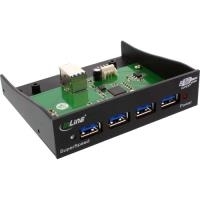 Hub USB 3.0 - 4 vie per alloggiamento da 3,5 pollici da 8,89 cm - nero