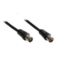 Good Connections - Antennenkabel - Koax Stecker-> Koax Buchse - gerade - 5.0 m - Schwarz (S-AS50DG)