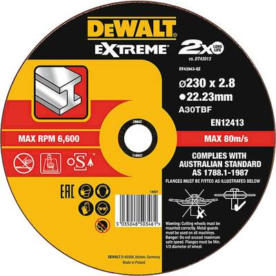 Dewalt Trennscheibe gerade 1 Stück DT43943 DT43943-QZ 1 St. (DT43943-QZ)