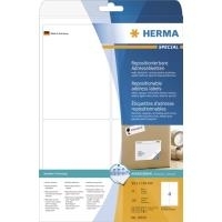 Herma Special - Etichette riutilizzabili autoadesive e opache realizzate in carta - Bianco - 991 x 139 mm - 100 etichette (25 f