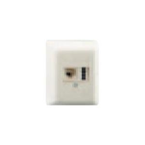 ZE Kommunikationstechnik Kombidose IAE/UAE 8(6)-TAE 6 F+N - Wanddose - TAE-F+N, RJ-45 (6-polig) - Pearl White, RAL 1013 (1-579.12.1.71)