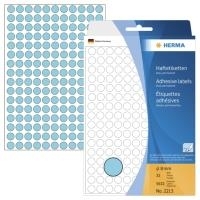 HERMA - Permanentklebeetiketten - Blau - 8 mm rund 5632 Etikett(en) (32 Bogen x 176) (2213)