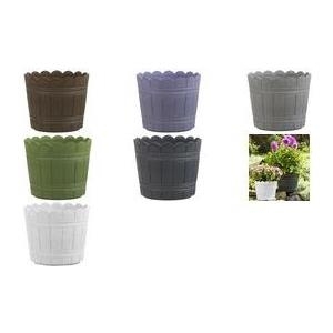 emsa Blumenkübel COUNTRY, Durchmesser: 350 mm, weiß (H)290 mm, Erdvolumen: 19 Liter, aus Kunststoff, - 1 Stück (515269)