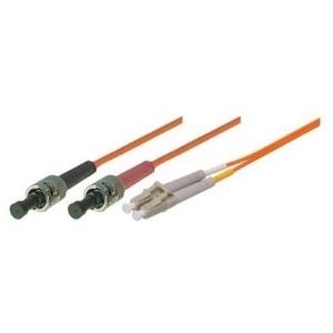 Tecline exertis Connect - Patch-Kabel - ST multi-mode (M) bis LC Multi-Mode (M) - 2 m - Glasfaser - 62,5/125 Mikrometer - OM1 - orange (86402)