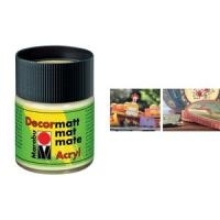 Marabu Acrylfarbe Decormatt, azurblau, 50 ml, im Glas auf Wasserbasis, sehr gute Deckkraft, wetterfest (140105095)
