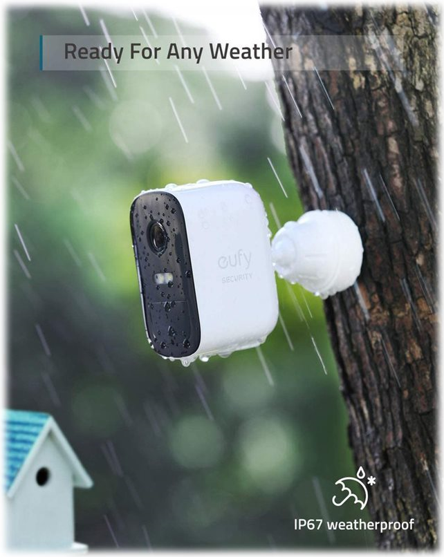 Anker eufyCam 2C 3-Cam Kit - Videoserver + Kamera(s) - drahtlos - Wi-Fi - 3 Kamera(s) - CMOS - weiß (T88323D2)
