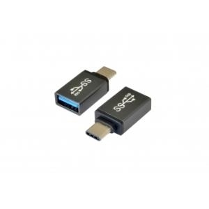Exsys - USB-Adapter - USB Type A (W) bis USB Typ C (M) - USB 3,1 - umkehrbare Stecker - Grau (EX-47990)