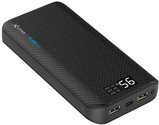 XLayer Pure Carbon - Powerbank - 20000 mAh - 72 Wh - 2,1 A - 2 Ausgabeanschlussstellen (USB) - auf Kabel: Micro-USB - Schwarz (214415)