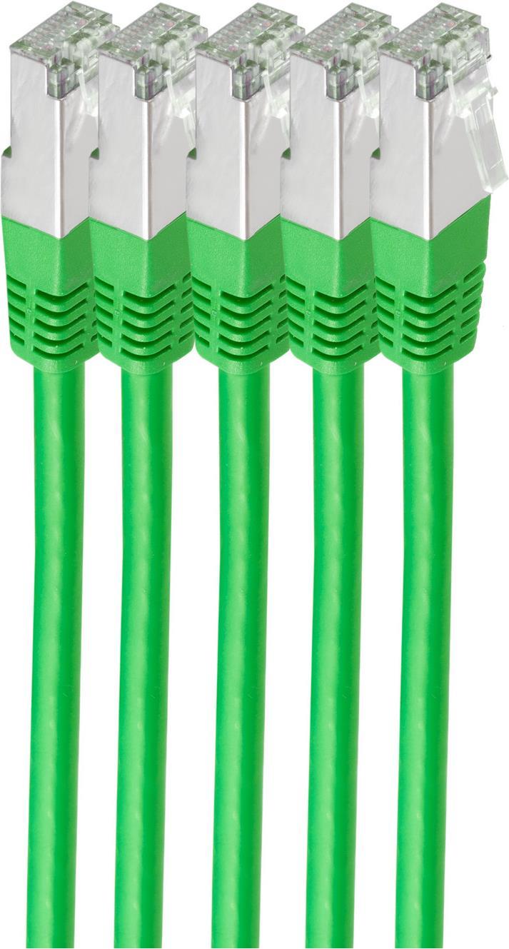 shiverpeaks BS75711-HG-SET5 cavo di rete verde 1 m Cat6 S/FTP (S-STP) (BS75711-HG-SET5)