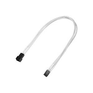 Nanoxia 3-Pin Molex Verlängerung - Spannungsversorgungs-Verlängerungskabel - Molex, 3-polig - Molex, 3-polig - 30cm - Weiß (900400017)