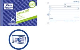 AVERY Modulo di riciclaggio Zweckform "Ricevuta IVA inclusa - per il mercato D / A - 1 pezzo (1255)