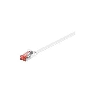 Wentronic Goobay - Cavo patch - Da RJ-45 (M) a RJ-45 (M) - 15 m - U/FTP PiMF - CAT 6 - sagomato senza gancio piatto - bianco (9