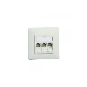 METZ CONNECT BTR IT CONNECT E-DAT modul 3x8(8) UP - Anschlussdose, unterputz - RJ-45 X 3 - Pure White, RAL 9010 - 3 Ports (1309131002-E)