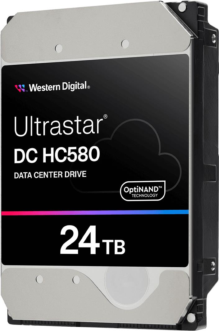WD Ultrastar DC HC580 WUH722424ALE6L1 - Festplatte - verschlüsselt - 24 TB - intern - 3.5" (8.9 cm) - SATA 6Gb/s - 7200 rpm - Puffer: 512 MB - Self-Encrypting Drive (SED) (0F62795)