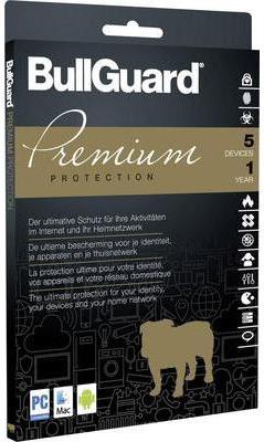 BullGuard Premium Protection - Box-Pack (1 Jahr) - 5 Peripheriegeräte - Aktivierungskarte - Win (BG1838)