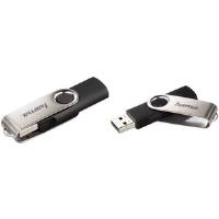 Hama Rotate 128GB USB 2.0 unit flash USB USB tipo A Nero Argento (Hama Rotate 128GB USB 2.0 Memory Pen Rotating Cap Keyring Bl