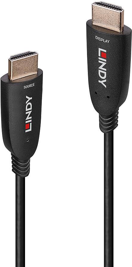 Lindy 100m Fibre-Optic-Hybrid HDMI 8K60 Kabel - 100 m - HDMI Typ A (Standard) - HDMI Typ A (Standard) - 48 Gbit/s - Schwarz (38518)