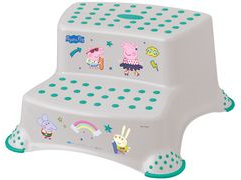 keeeper kids Tritthocker igor Peppa Pig, zweistufig hellgrau, mit Aufdruck, Tragkraft: 120 kg, mit Anti-Rutsch - 1 Stück (1003213319400)