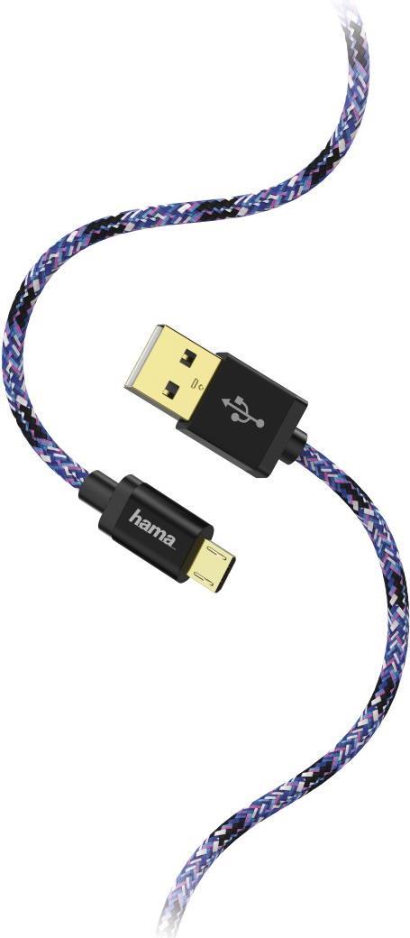 Hama 00183207 USB Kabel 1,5 m USB A Männlich Blau - Pink (00183207)