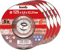 kwb 792295 disco da taglio dritto 125 mm 5 pezzi pietra (792295)