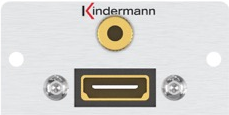 Kindermann Konnect 50 alu - Frontalino modulare snap-in - Mini telefono stereo 35 mm HDMI