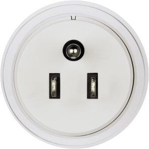 Hama Travel Adapter Plug - Adapter für Power Connector - Typ B (M) bis CEE 7/4 (W) - weiß - Vereinigte Staaten
