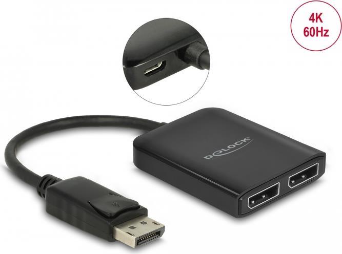 Anschlsse Eingang 1 x DisplayPort Stecker 1 x USB Typ Micro-B Buchse (5 V Stromversorgung) Ausgang 2 x DisplayPort Buchse Chip