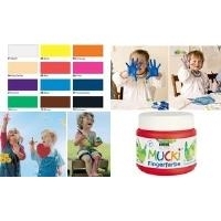 C.KREUL Fingerfarbe MUCKI, gelb, 150 ml aus Wasserbasis, leicht vermalbar, deckend, wasserverdünn- (23102)