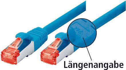 exertis Connect Patchkabel S/FTP (PIMF), CAT.6, blau, 1,0 mPatchkabel mit besonders schmalem Knickschutz- Twisted Pair, S/FTP (PIMF) geschirmt, 4 x 2 x AWG 27- RJ45 Stecker an RJ45 Stecker- Rastnasenschutz- besonders schmaler Knickschutz (ideal bei h